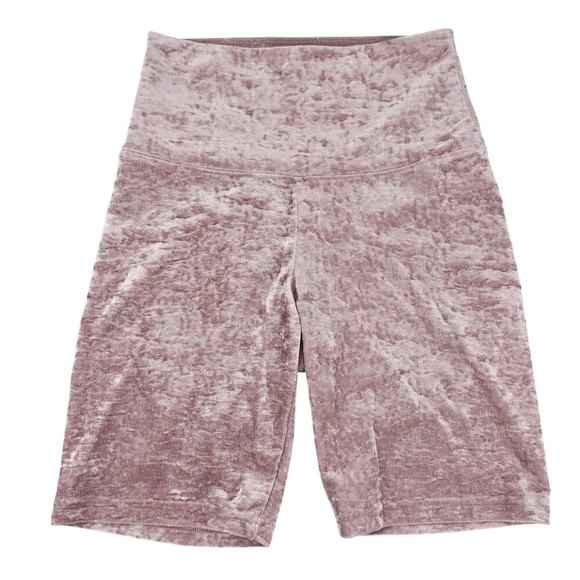 TNA Atmosphere Crushed Velvet Biker Short Sz XS Wistful Mauve - Picture 4 of 8